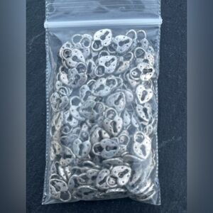 B123: Bulk Lot Mini Heart Padlock Charms | Silver Tone Jewelry Findings